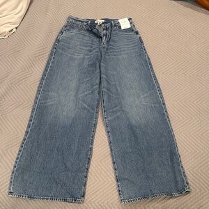 NEW with tags Madewell super wide leg blue jeans